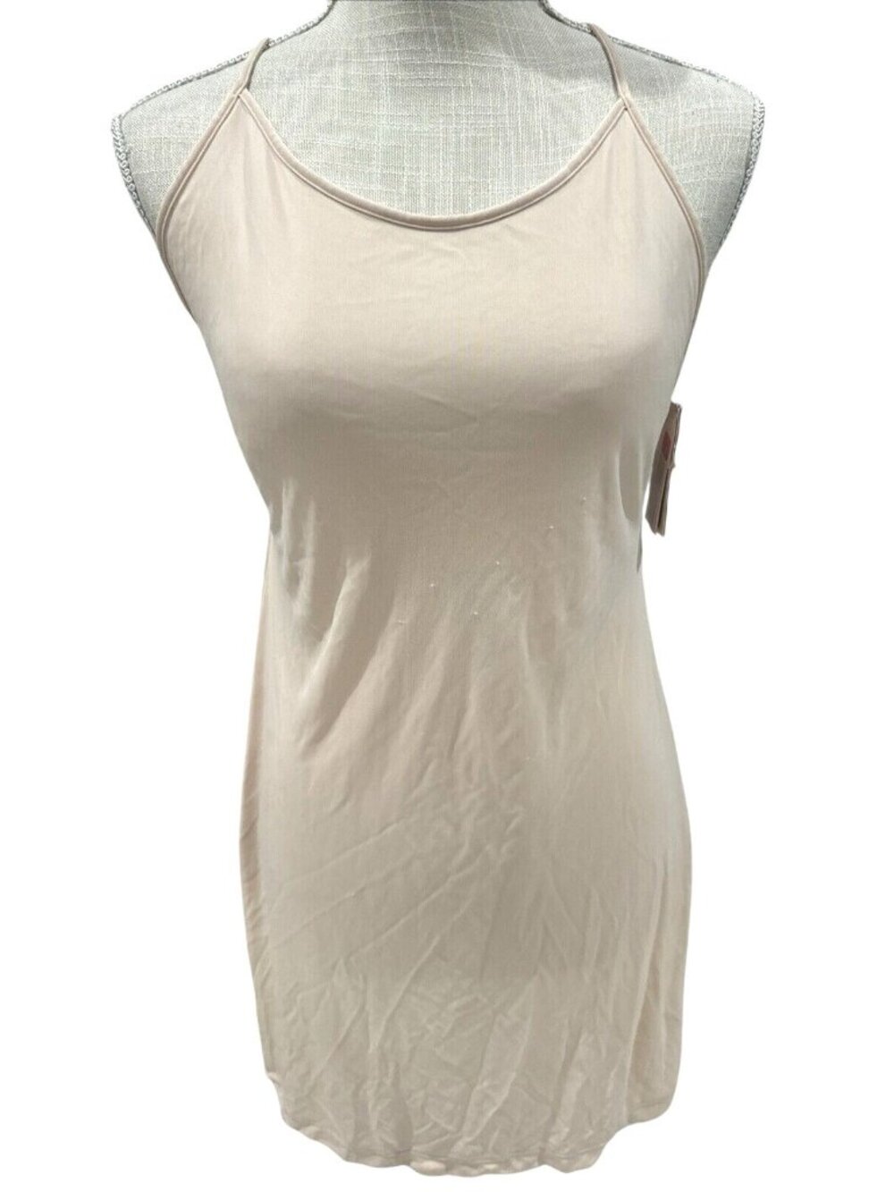 NWT Cabernet Womens Beige Slip Polyester Crisscross Back XL